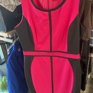 7 AVENUE  Elegant Pink and Black Women's Dress